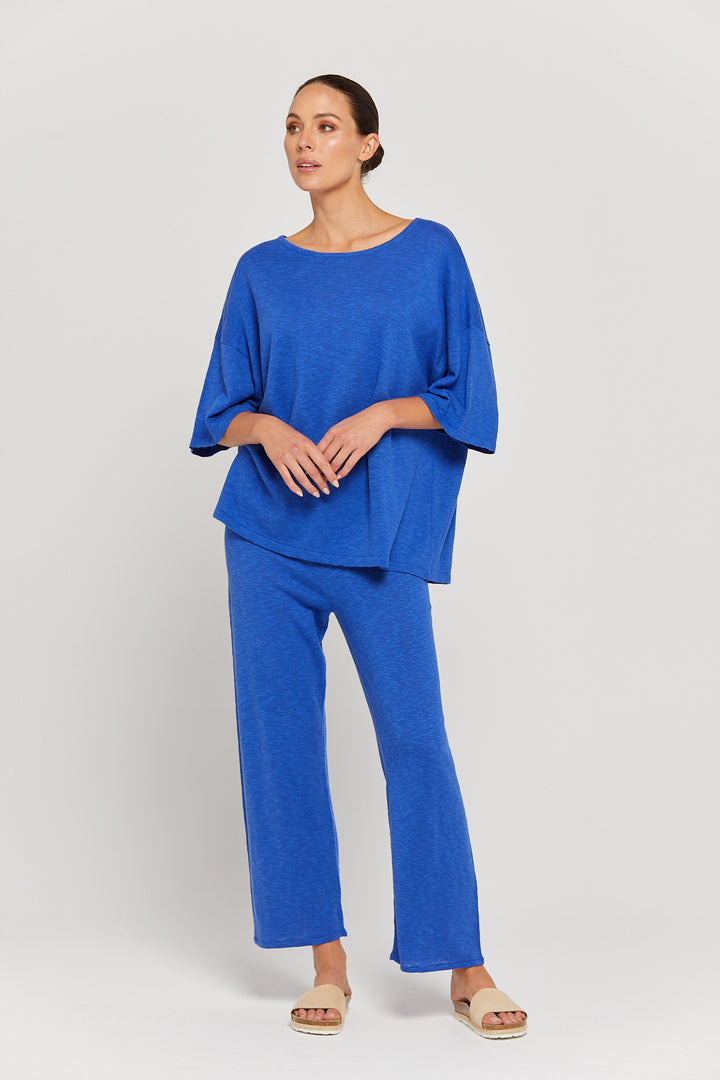 BY RIDLEY Womens Savannah Linen Top - Royal Blue, WOMENS TOPS & SHIRTS, BY RIDLEY, Elwood 101