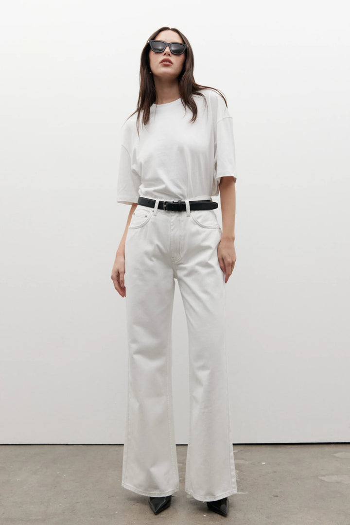 BAYSE BRAND Womens Jonas Boyfriend Tee - White, WOMENS TEES & TANKS, BAYSE BRAND, Elwood 101