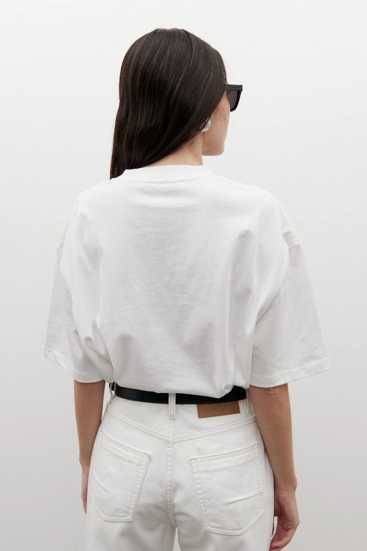 BAYSE BRAND Womens Jonas Boyfriend Tee - White, WOMENS TEES & TANKS, BAYSE BRAND, Elwood 101