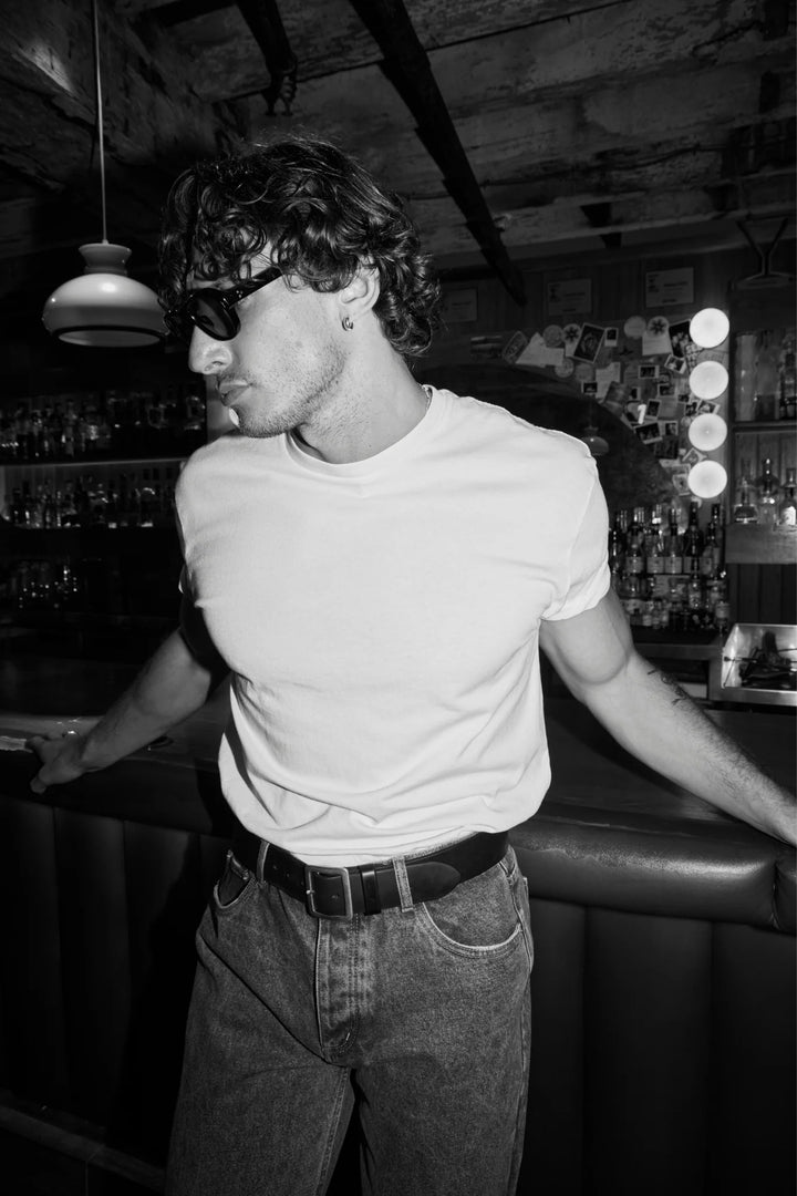 BAYSE BRAND Womens Jonas Boyfriend Tee - White, WOMENS TEES & TANKS, BAYSE BRAND, Elwood 101