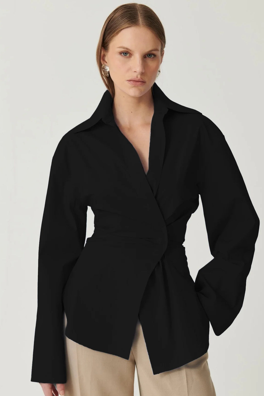 EFFIE KATS Womens Kalisha Shirt - Black, WOMENS TOPS & SHIRTS, EFFIE KATS, Elwood 101