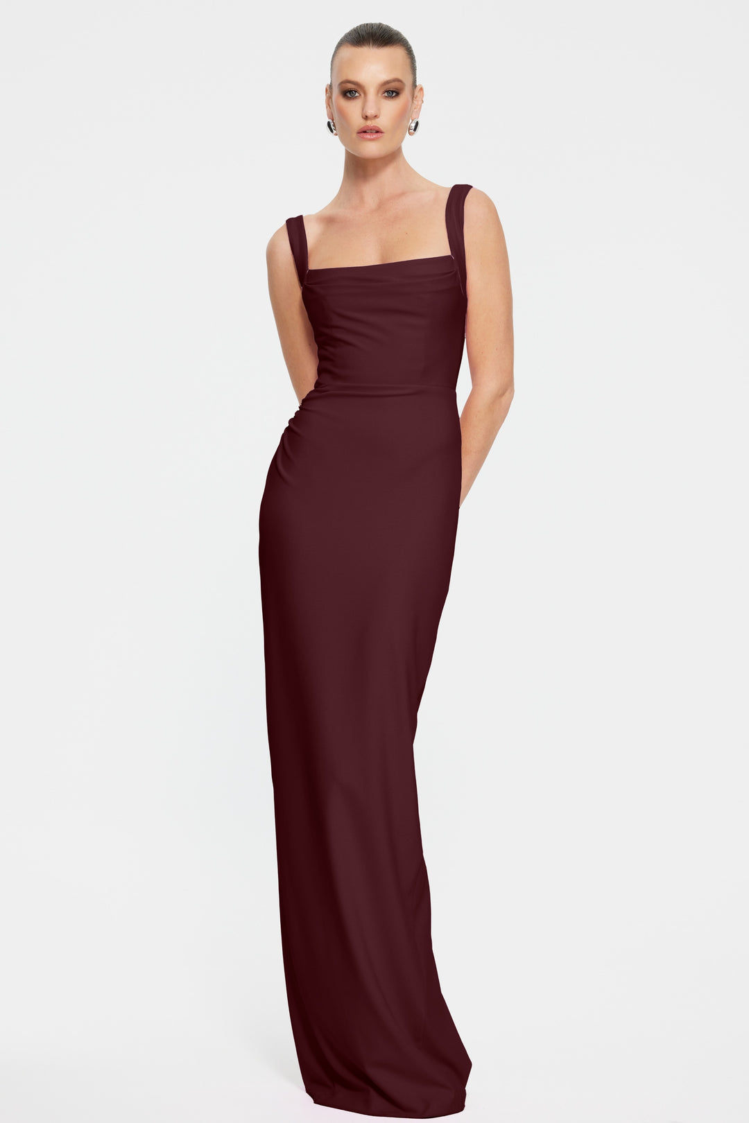 EFFIE KATS Womens Marbella Gown Wine, WOMENS DRESSES, EFFIE KATS, Elwood 101