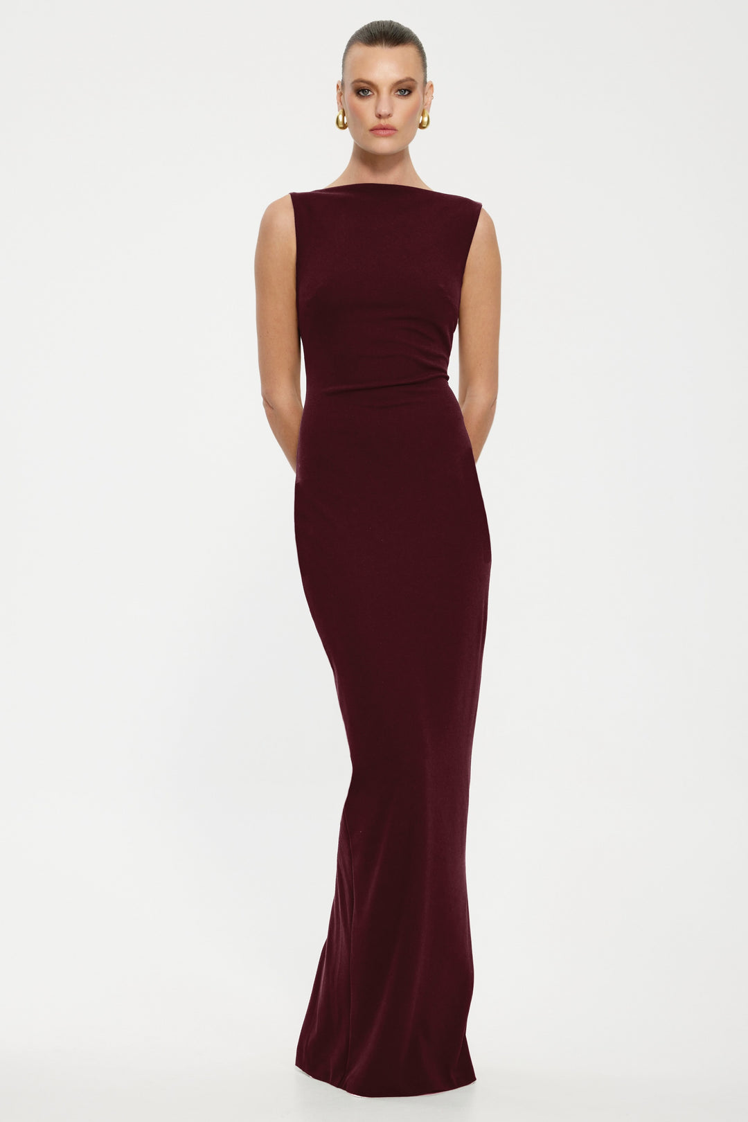 EFFIE KATS Womens Verona Gown Wine, WOMENS DRESSES, EFFIE KATS, Elwood 101