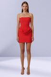 EFFIE KATS Womens Merci Mini Dress - Cherry Red, WOMENS DRESSES, EFFIE KATS, Elwood 101