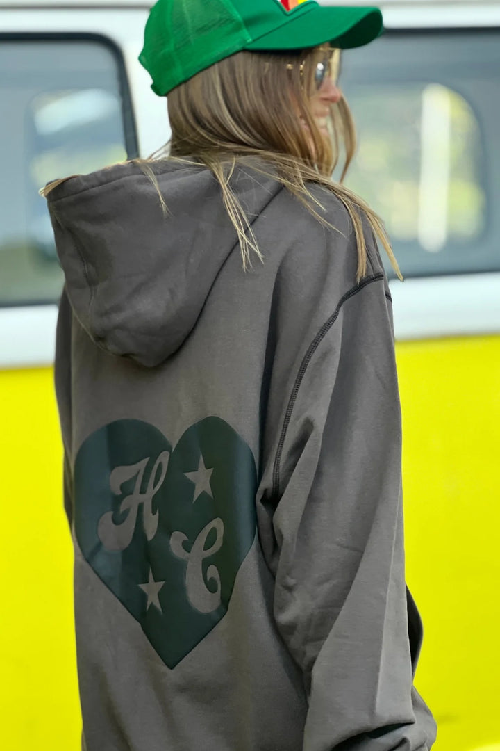 HAMMILL & CO Womens My Boyfriends Oversized Hoodie - Dark Grey, WOMENS HOODIES, CAT HAMMILL, Elwood 101