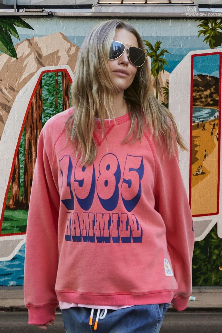 HAMMILL & CO Womens Vintage Wash 1985 Sweat Washed Red, WOMENS KNITS & SWEATERS, CAT HAMMILL, Elwood 101