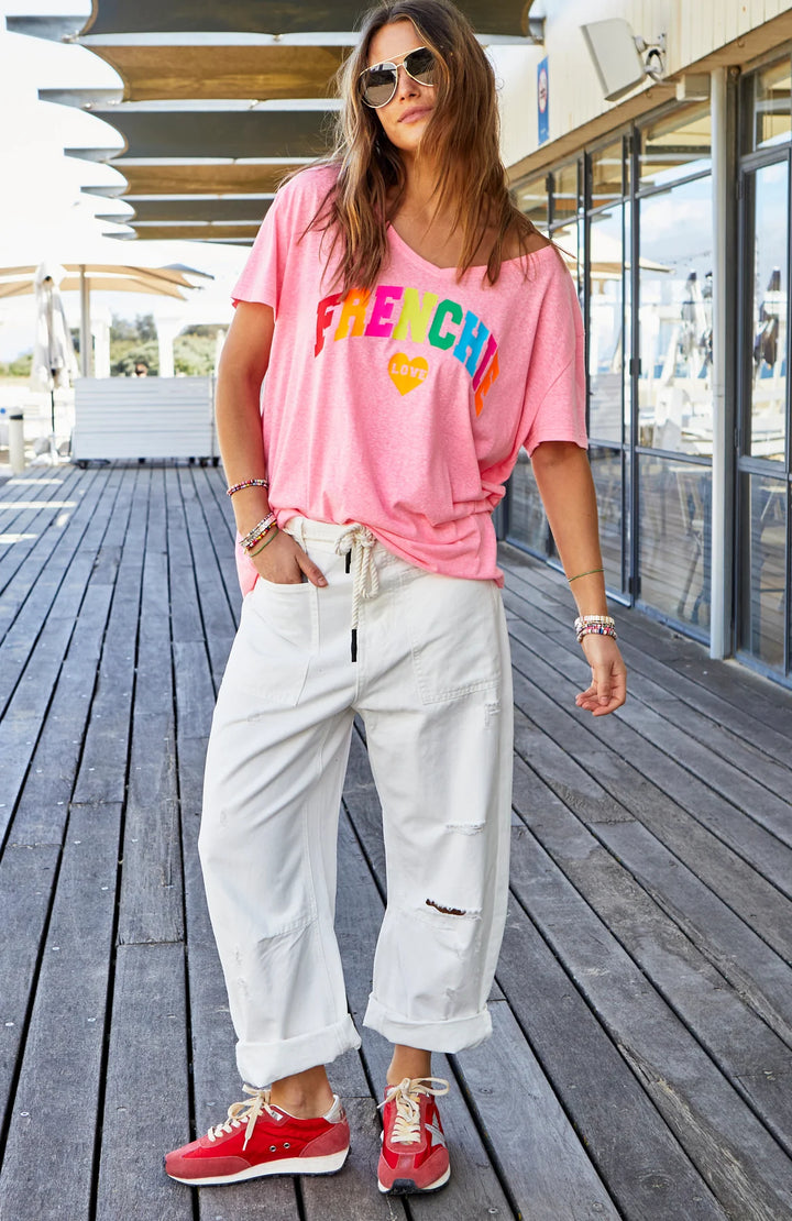 HAMMILL & CO Womens Distressed White Carpenter Jean - White, WOMENS DENIM, CAT HAMMILL, Elwood 101