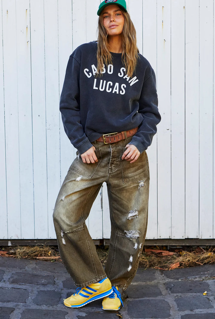 HAMMILL & CO Womens Faded Black Cabo Sweat, WOMENS KNITS & SWEATERS, CAT HAMMILL, Elwood 101