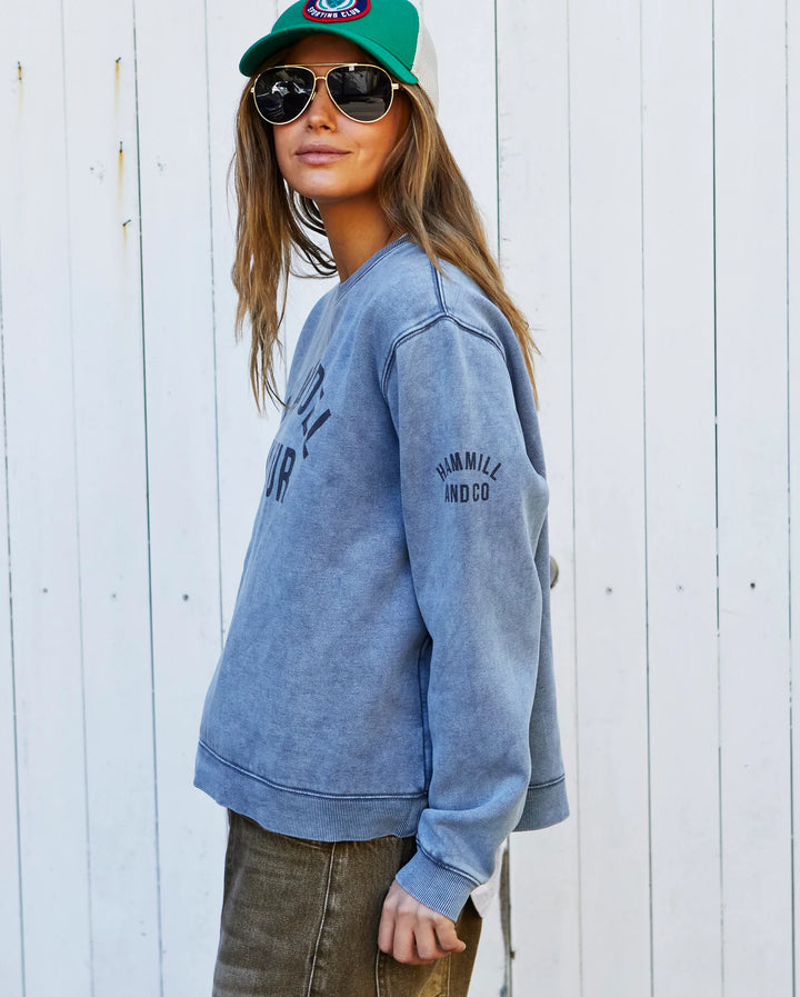 HAMMILL & CO Womens Faded Grey Playa Del Amour Sweat, WOMENS KNITS & SWEATERS, CAT HAMMILL, Elwood 101