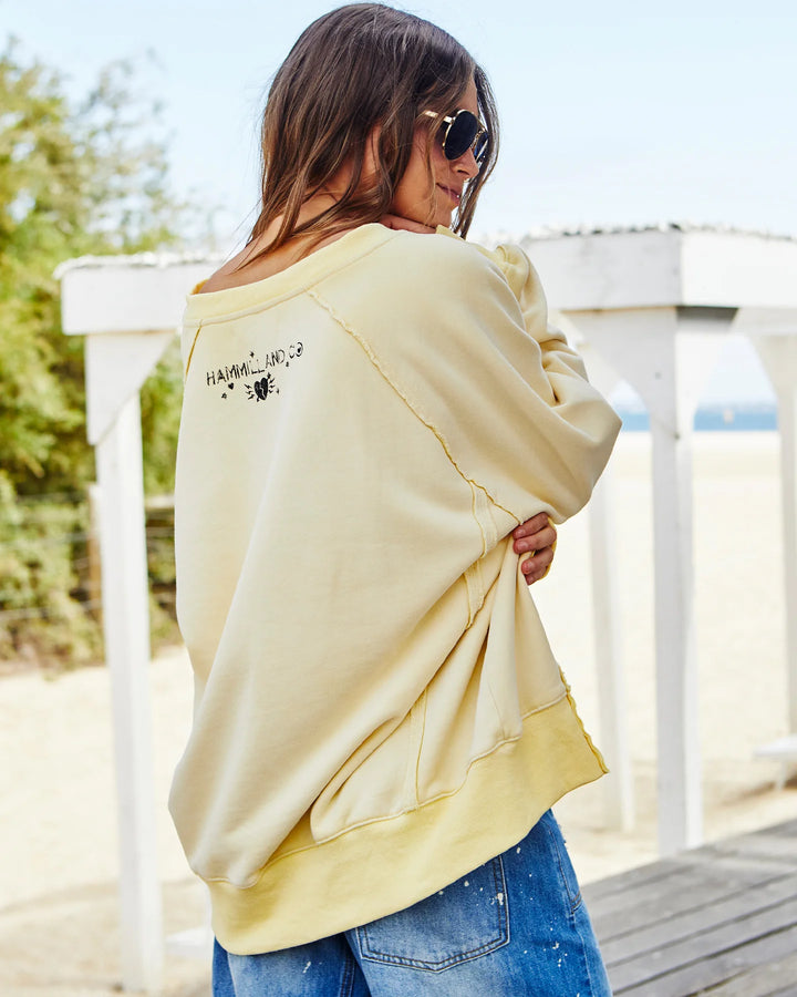 HAMMILL & CO Womens Mexican Fiesta Sweat - Vintage Lemon, WOMENS KNITS & SWEATERS, CAT HAMMILL, Elwood 101