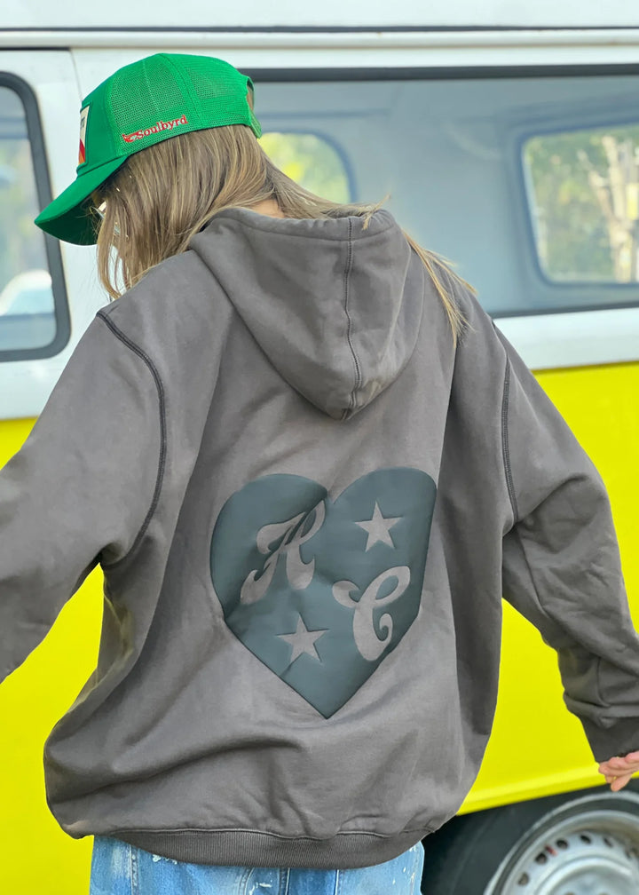 HAMMILL & CO Womens My Boyfriends Oversized Hoodie - Dark Grey, WOMENS HOODIES, CAT HAMMILL, Elwood 101