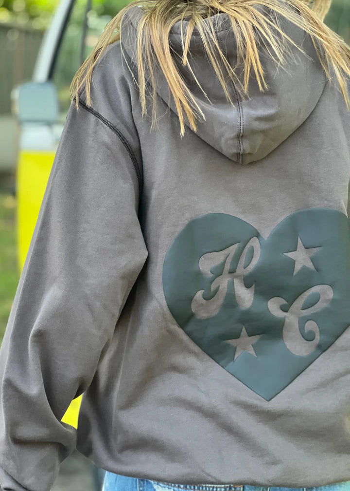 HAMMILL & CO Womens My Boyfriends Oversized Hoodie - Dark Grey, WOMENS HOODIES, CAT HAMMILL, Elwood 101