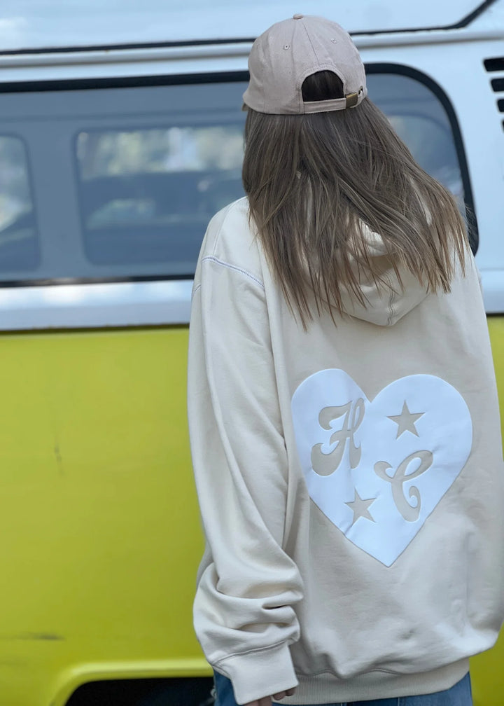 HAMMILL & CO Womens My Boyfriends Oversized Hoodie - Natural, WOMENS HOODIES, CAT HAMMILL, Elwood 101