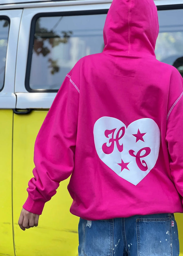 HAMMILL & CO Womens My Boyfriends Oversized Hoodie - Pink, WOMENS HOODIES, CAT HAMMILL, Elwood 101