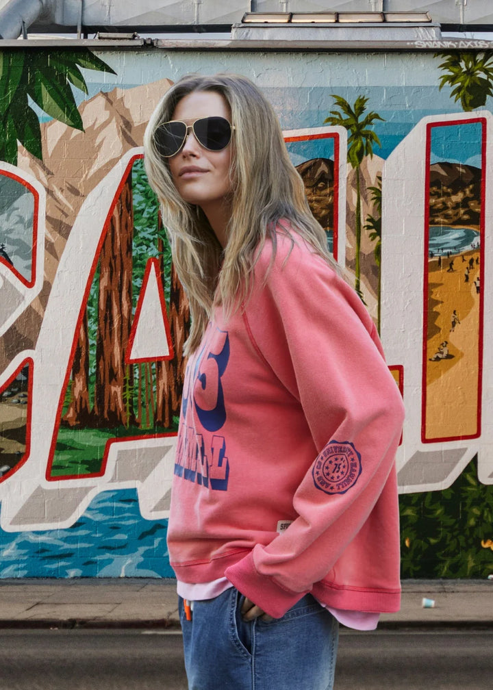 HAMMILL & CO Womens Vintage Wash 1985 Sweat Washed Red, WOMENS KNITS & SWEATERS, CAT HAMMILL, Elwood 101