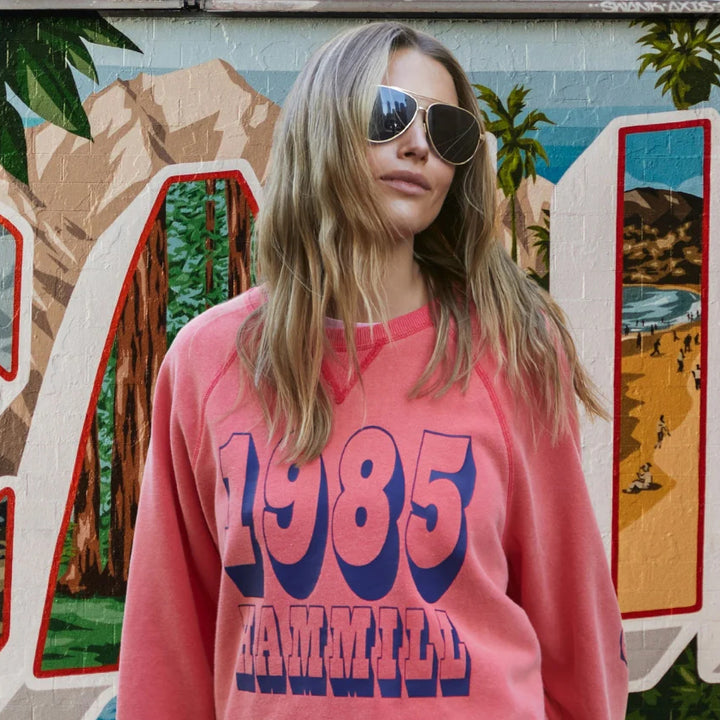 HAMMILL & CO Womens Vintage Wash 1985 Sweat Washed Red, WOMENS KNITS & SWEATERS, CAT HAMMILL, Elwood 101