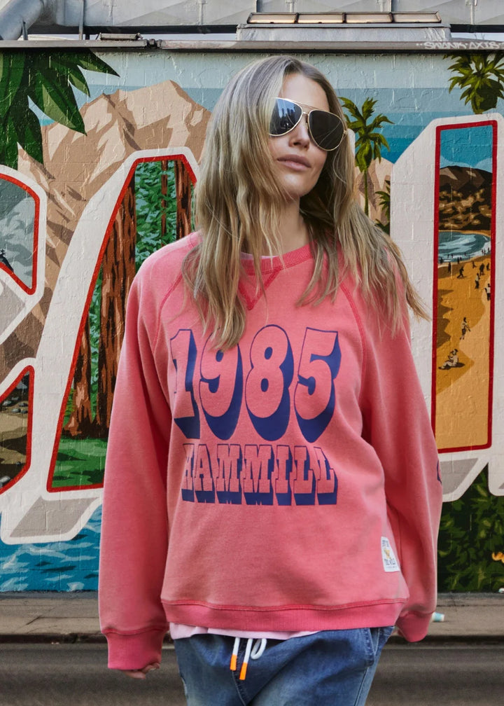 HAMMILL & CO Womens Vintage Wash 1985 Sweat Washed Red, WOMENS KNITS & SWEATERS, CAT HAMMILL, Elwood 101