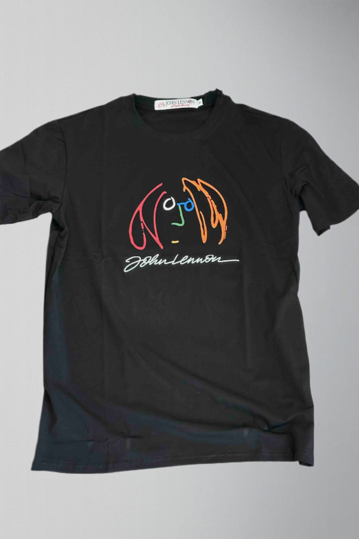 JOHN LENNON Mens Imagine Tee Shirt in Black, MENS TEE SHIRTS, JOHN LENNON, Elwood 101