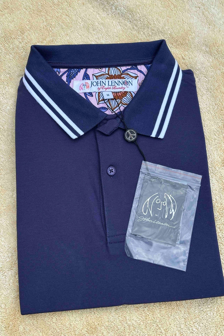 JOHN LENNON Mens Liam Polo Shirt in Navy, MENS SHIRTS, JOHN LENNON, Elwood 101