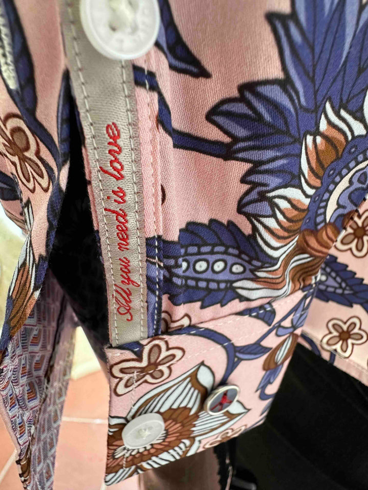 JOHN LENNON Mens Cradley Long Sleeve Paisley Shirt in Pink, MENS SHIRTS, JOHN LENNON, Elwood 101