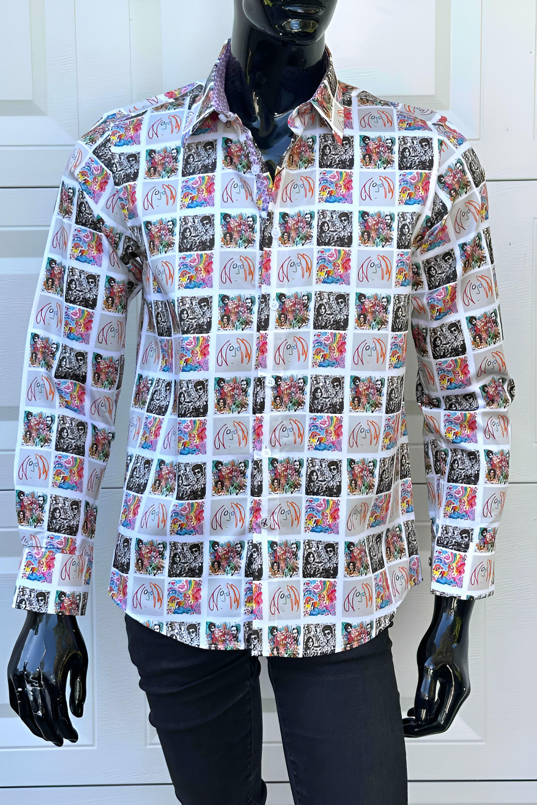JOHN LENNON Mens Dewsbury Long Sleeve Shirt in Multi Print, MENS SHIRTS, JOHN LENNON, Elwood 101