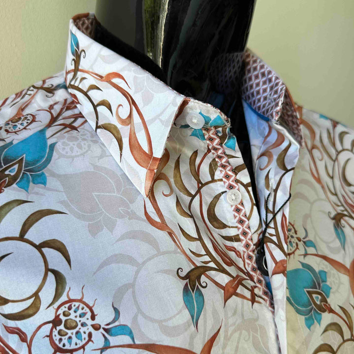 JOHN LENNON Mens Eldon Long Sleeve Shirt in Ecru, MENS SHIRTS, JOHN LENNON, Elwood 101