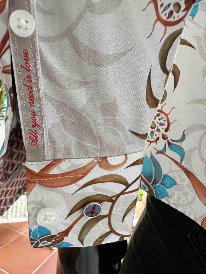 JOHN LENNON Mens Eldon Long Sleeve Shirt in Ecru, MENS SHIRTS, JOHN LENNON, Elwood 101