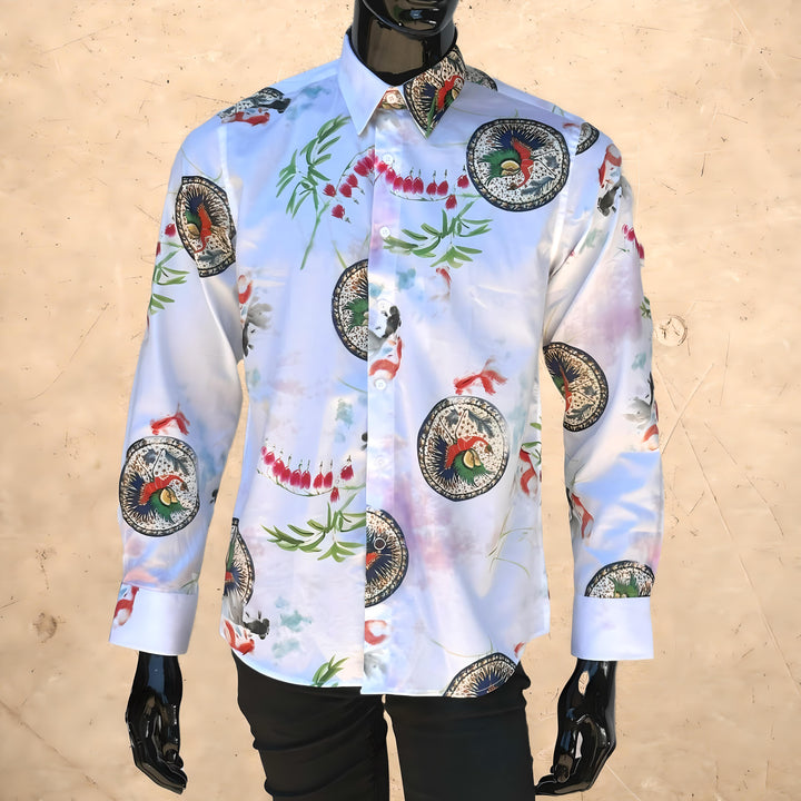 JOHN LENNON Mens Fleetwood Long Sleeve Shirt - White, MENS SHIRTS, JOHN LENNON, Elwood 101