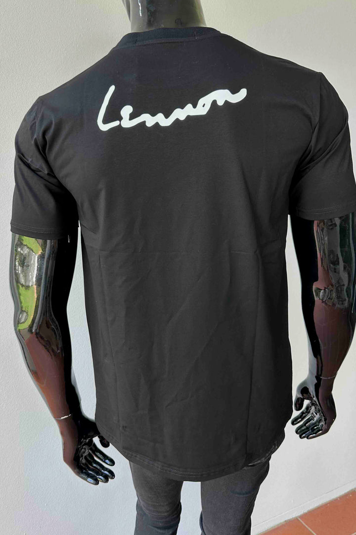 JOHN LENNON Mens Imagine Tee Shirt in Black, MENS TEE SHIRTS, JOHN LENNON, Elwood 101