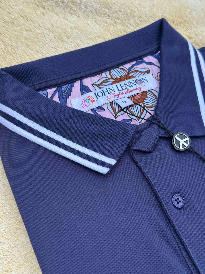 JOHN LENNON Mens Liam Polo Shirt in Navy, MENS SHIRTS, JOHN LENNON, Elwood 101