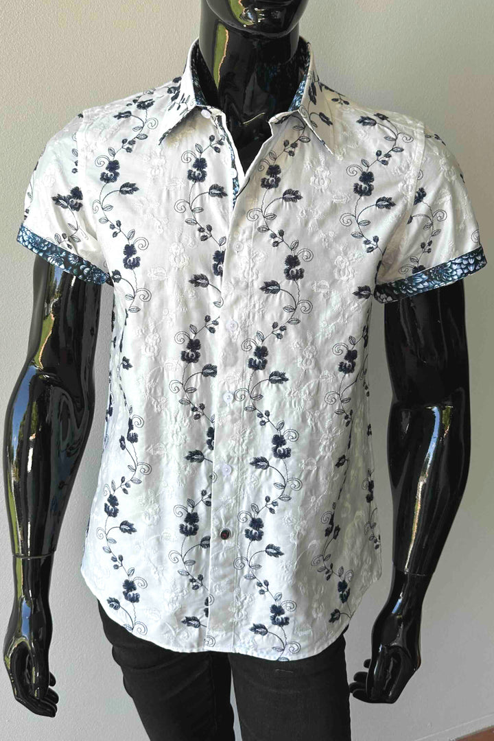 JOHN LENNON Mens Merry Hill Short Sleeve Shirt in White, MENS SHIRTS, JOHN LENNON, Elwood 101