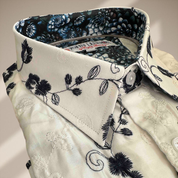 JOHN LENNON Mens Merry Hill Short Sleeve Shirt in White, MENS SHIRTS, JOHN LENNON, Elwood 101