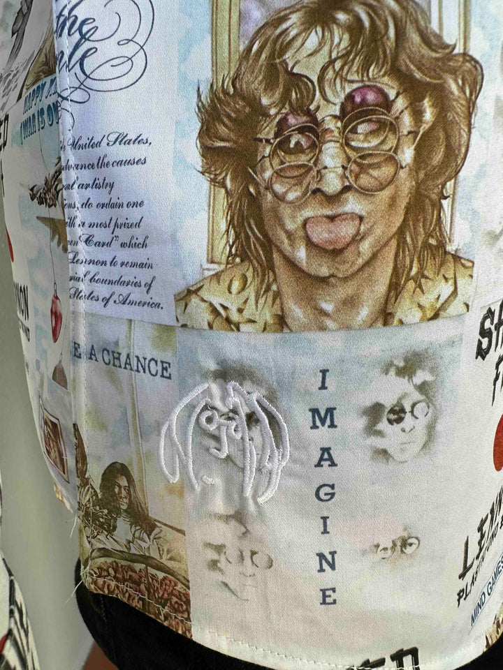 JOHN LENNON Mens Mind Games Long Sleeve Shirt in Putty, MENS SHIRTS, JOHN LENNON, Elwood 101