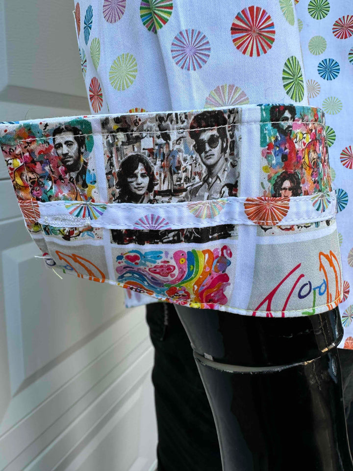 JOHN LENNON Mens Preston Long Sleeve Shirt in White, MENS SHIRTS, JOHN LENNON, Elwood 101