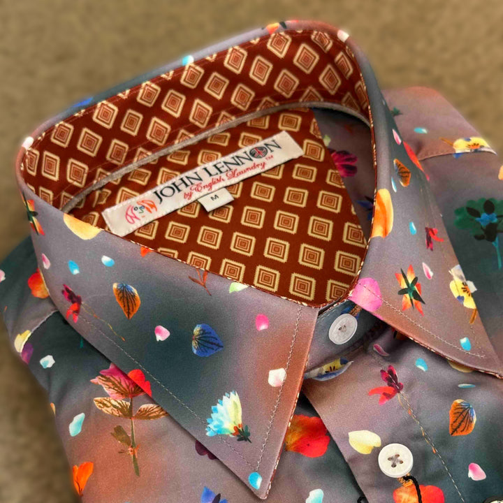 JOHN LENNON Mens Stockport Short Sleeve Shirt Mud, MENS SHIRTS, JOHN LENNON, Elwood 101