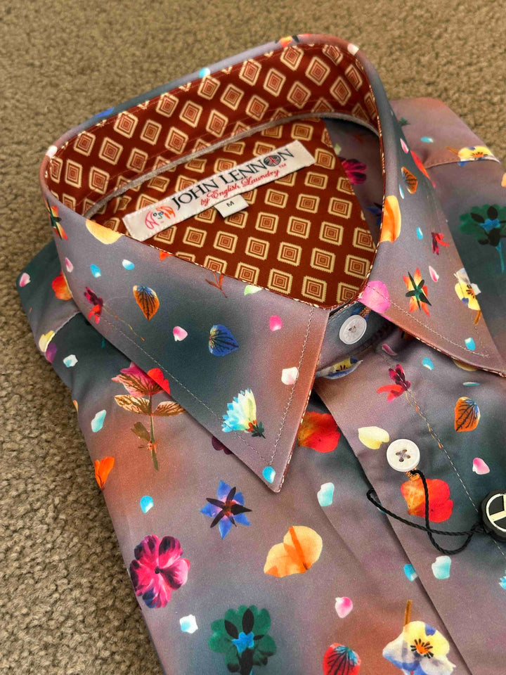 JOHN LENNON Mens Stockport Short Sleeve Shirt Mud, MENS SHIRTS, JOHN LENNON, Elwood 101