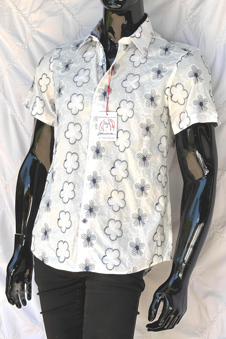 JOHN LENNON Mens Tiptree Short Sleeve Shirt - White, MENS SHIRTS, JOHN LENNON, Elwood 101
