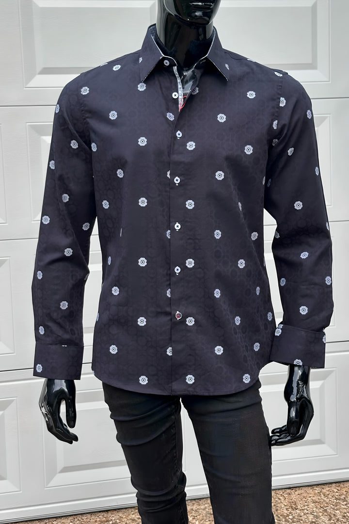 JOHN LENNON Mens Wrexham Long Sleeve Shirt - Black, MENS SHIRTS, JOHN LENNON, Elwood 101