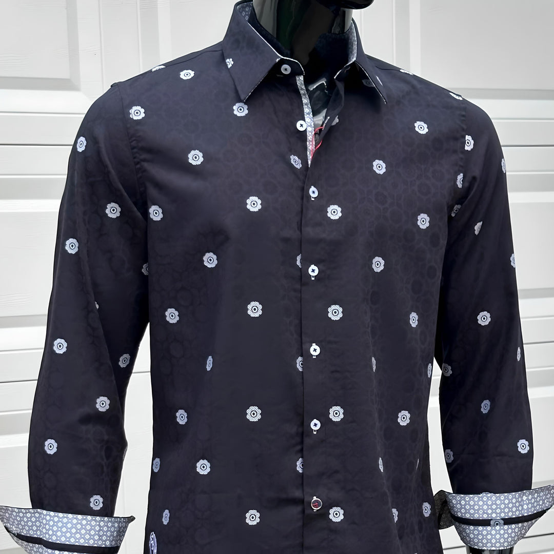 JOHN LENNON Mens Wrexham Long Sleeve Shirt - Black, MENS SHIRTS, JOHN LENNON, Elwood 101