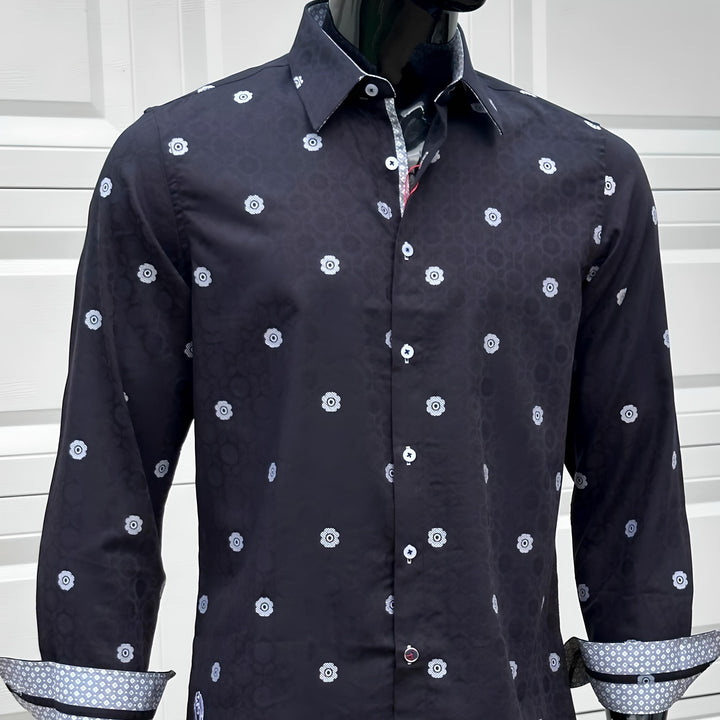 JOHN LENNON Mens Wrexham Long Sleeve Shirt - Black, MENS SHIRTS, JOHN LENNON, Elwood 101