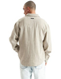 KISS CHACEY Mens Firestone Dropped Shoulder Relaxed Overshirt - Green/Tan, MENS SHIRTS, KISS CHACEY, Elwood 101