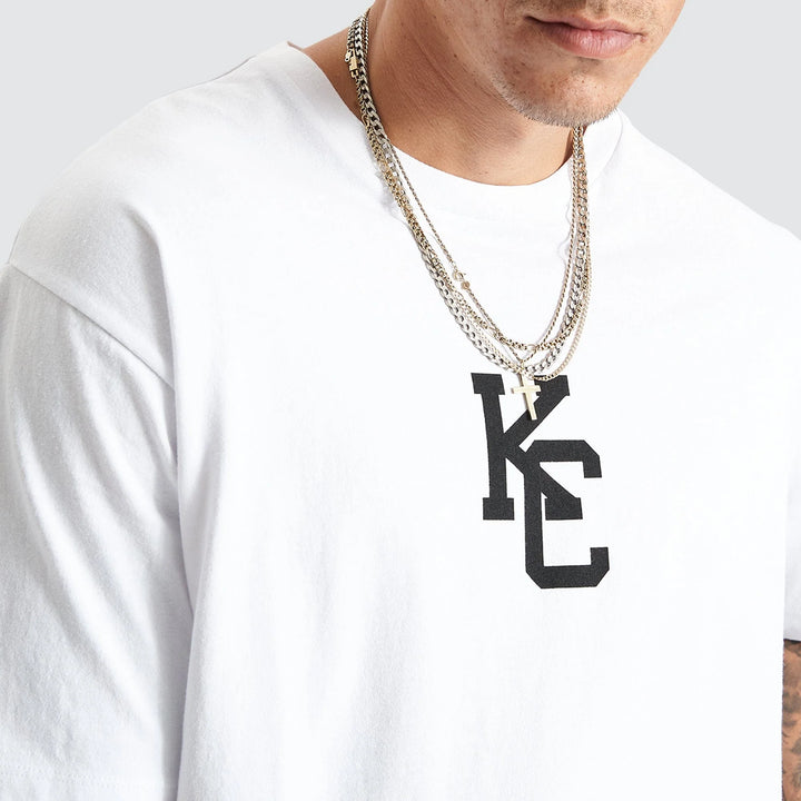 KISS CHACEY Mens Fresno Heavy Box Fit Tee - White, MENS TEE SHIRTS, KISS CHACEY, Elwood 101