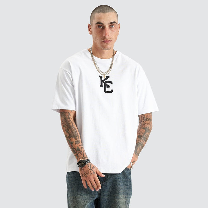 KISS CHACEY Mens Fresno Heavy Box Fit Tee - White, MENS TEE SHIRTS, KISS CHACEY, Elwood 101