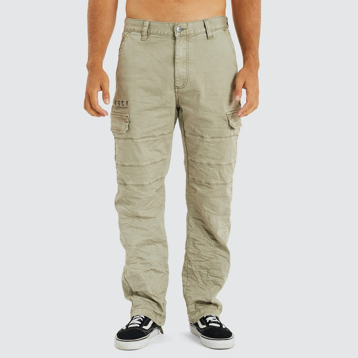 KISS CHACEY Mens Michigan Side Pocket Cargo Pant - Sage Green, MENS DENIM, KISS CHACEY, Elwood 101