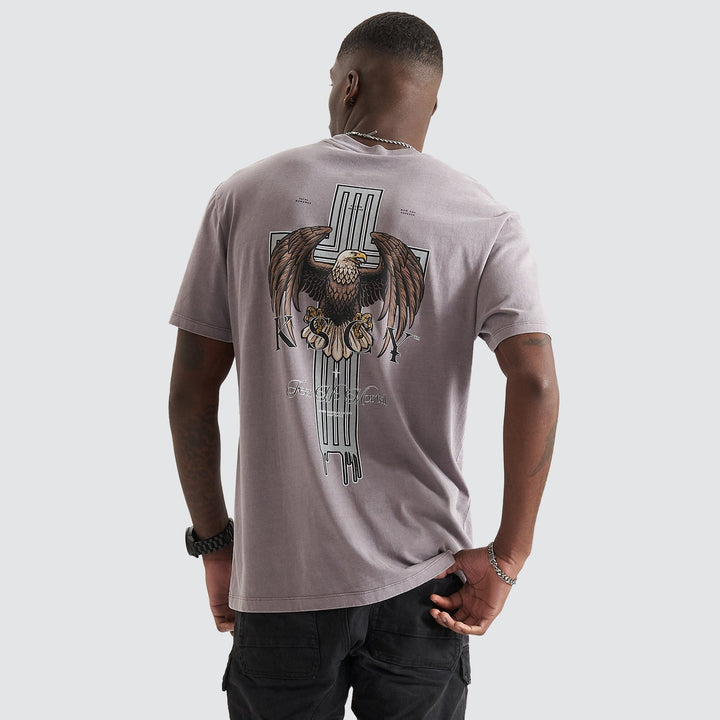 KISS CHACEY Mens Mercia Relaxed Tee Shirt - Pigment Cinder, MENS TEE SHIRTS, KISS CHACEY, Elwood 101