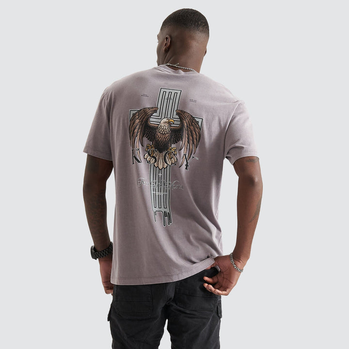 KISS CHACEY Mens Mercia Relaxed Tee Shirt - Pigment Cinder, MENS TEE SHIRTS, KISS CHACEY, Elwood 101