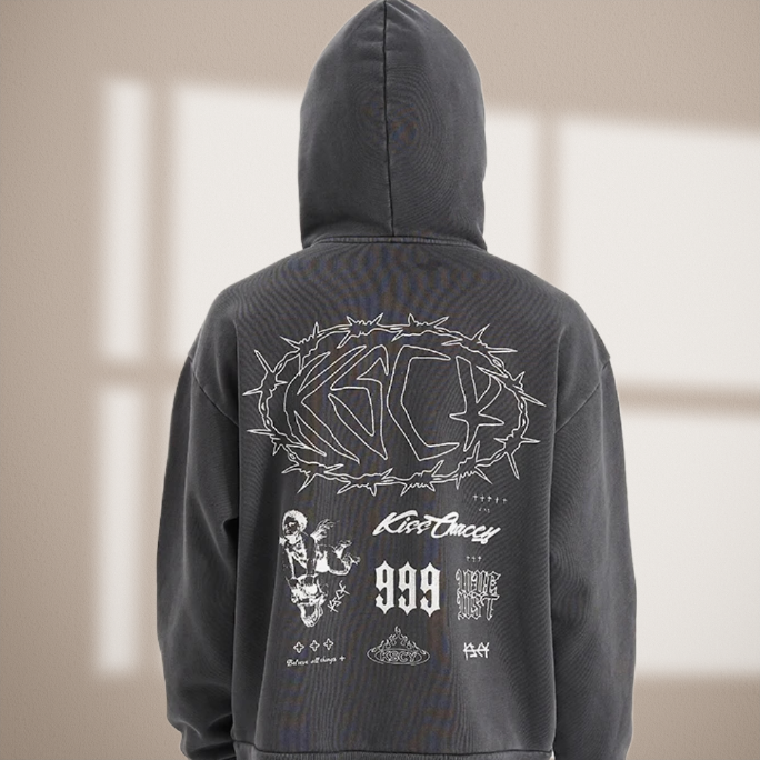 KISS CHACEY Mens Riftborne Heavy Hoodie - Pigment Asphalt, MENS HOODIES, KISS CHACEY, Elwood 101