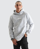 KISS CHACEY Mens Trevor Hooded Layered Dual Curved Hem Sweater - Grey Marle, MENS HOODIES, KISS CHACEY, Elwood 101