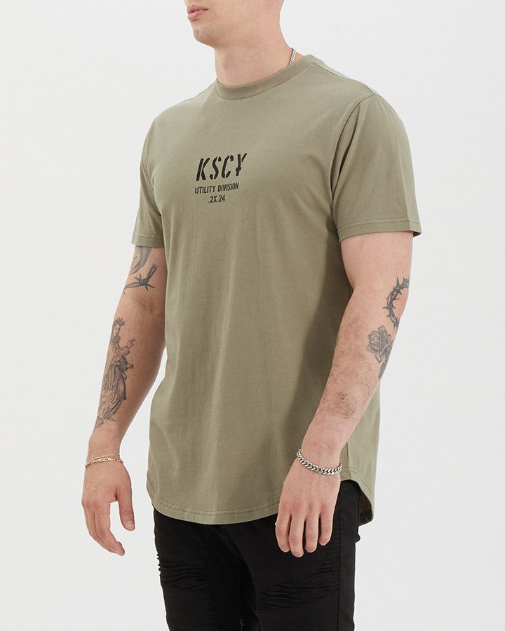 KISS CHACEY Mens Amery Tee - Khaki Black, MENS TEE SHIRTS, KISS CHACEY, Elwood 101