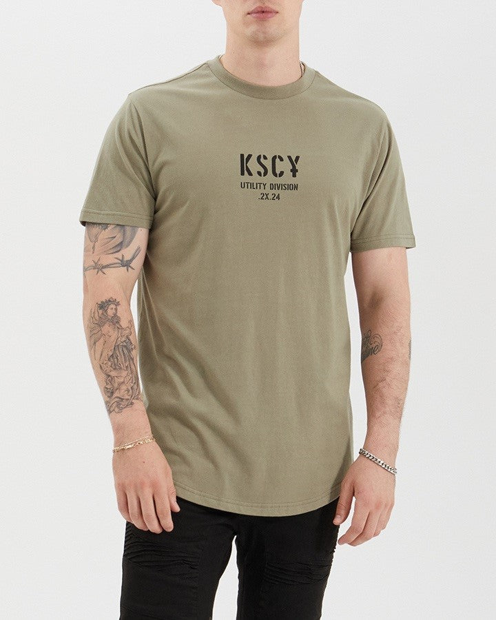 KISS CHACEY Mens Amery Tee - Khaki Black, MENS TEE SHIRTS, KISS CHACEY, Elwood 101